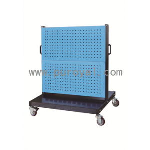 移动型双面物料架960×640×1156mm(4方孔)，XKM-2240