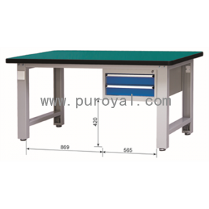 重型工作台带双吊抽(40mm复合台面)，E-XTG2175+XB20-2TG(B)