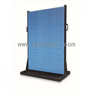 固定型双面物料架960×630×1450mm(4方孔2百叶)，KR-2342