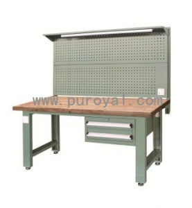 重型工作台带双吊抽和挂板(榉木台面),XFJ-1520G20