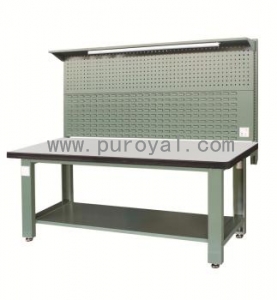 重型工作台带底部搁板和挂板(防火板台面),XFK-2100DG